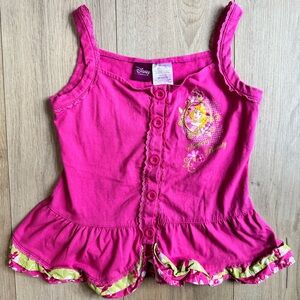 Vintage Disney Sleeping Beauty Embroidered Tank Top Y2K Shirt Kids 7/8 90s